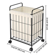 Yescom Laundry Basket on Wheels Metal Frame Image