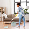 Yescom Spin Mop and Bucket with Wringer Set 8 Microfiber Mop Pads