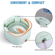 Yescom Spin Mop and Bucket with Wringer Set 8 Microfiber Mop Pads Image