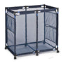 Yescom 35x33x22 Mesh Pool Storage Bin Rolling Cart Organizer, Blue Image