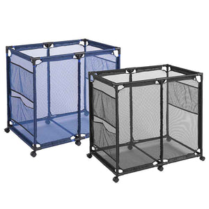 Yescom 35x33x22 Mesh Pool Storage Bin Rolling Cart Organizer