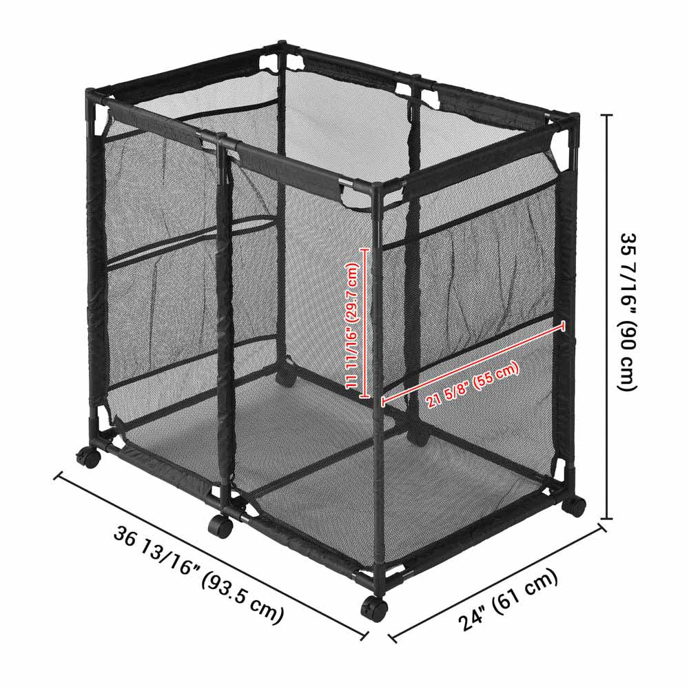 Yescom 35x33x22 Mesh Pool Storage Bin Rolling Cart Organizer Image