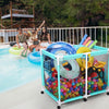 Yescom 48" Pool Toy Storage Bin Mesh Rolling Cart Heavy Frame