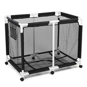 Yescom 48" Pool Toy Storage Bin Mesh Rolling Cart Heavy Frame, Black Image