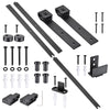 Yescom 4 ft Mini Sliding Barn Door Hardware 4-Rollers Track Kit