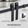 Yescom 5 ft Mini Sliding Barn Door Hardware 2-Rollers Track Kit