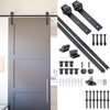 Yescom 8 ft Sliding Barn Door Hardware Kit Aluminum Track Black