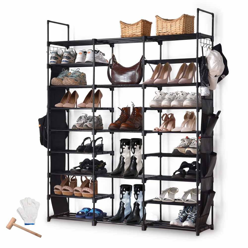 Yescom 9 Tiers Metal Shoe Rack 42 Pairs Shoe Organizer Shelf Image