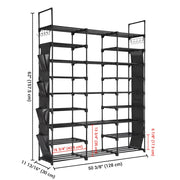 Yescom 9 Tiers Metal Shoe Rack 42 Pairs Shoe Organizer Shelf Image