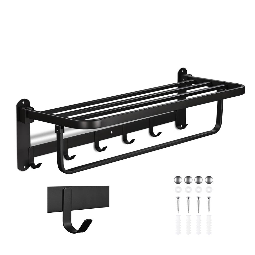 Yescom 23" Stainless Steel Towel Shelf Rack Wall-Mounted Towel Holder Image