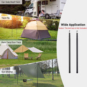 Yescom 8.5ft Telescopic Tarp Poles with Bag Heavy Duty Aluminum Image