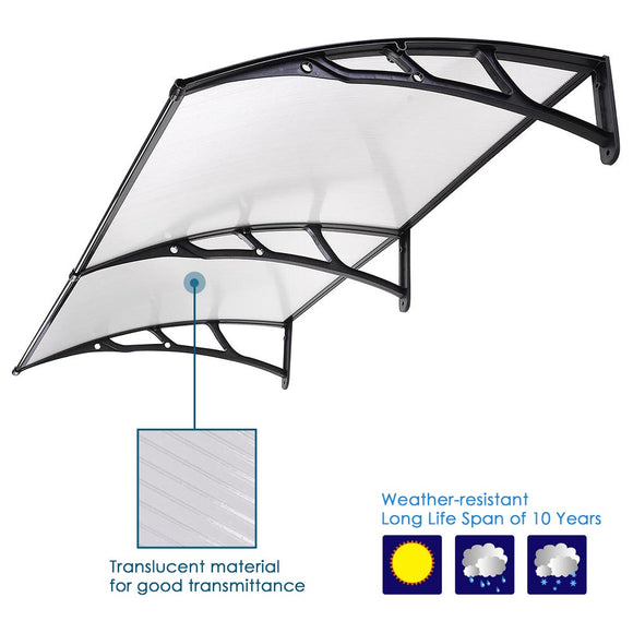 Yescom Door & Window Poly Awning Canopy 80