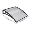 Yescom Door & Window Poly Awning Canopy 40"x40"