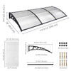 Yescom Door & Window Poly Awning Canopy 120" x 40"