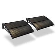 Yescom 2-Pack Door & Window Poly Awning Canopy 40"x40",  Brown Black(Spliced) Image