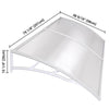 Yescom Door & Window Poly Awning Canopy 120" x 40"