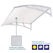 Yescom Door & Window Poly Awning Canopy 120" x 40" Image