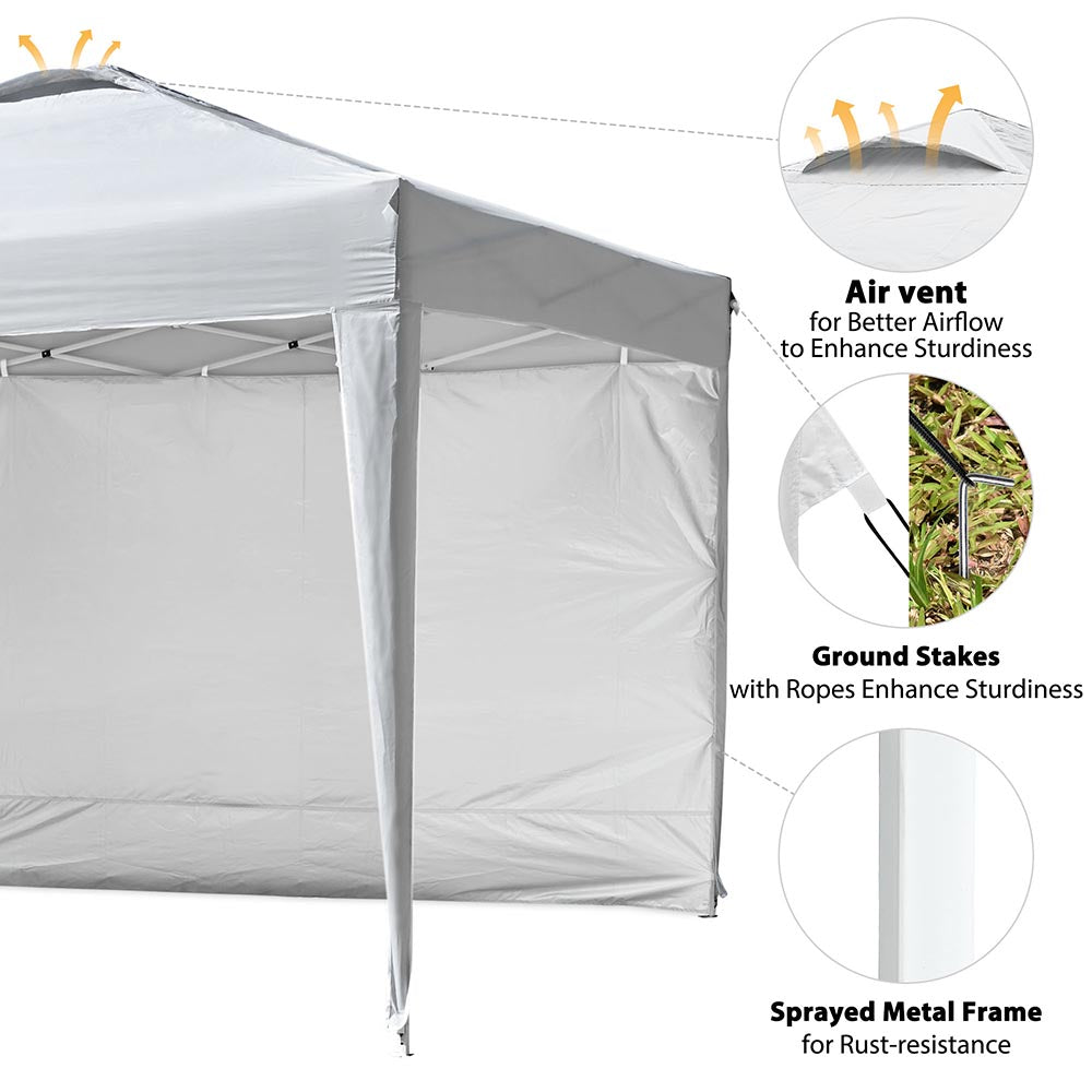 Yescom 10x10 Pop Up Canopy Tent with Weight Bags Air Vent Image