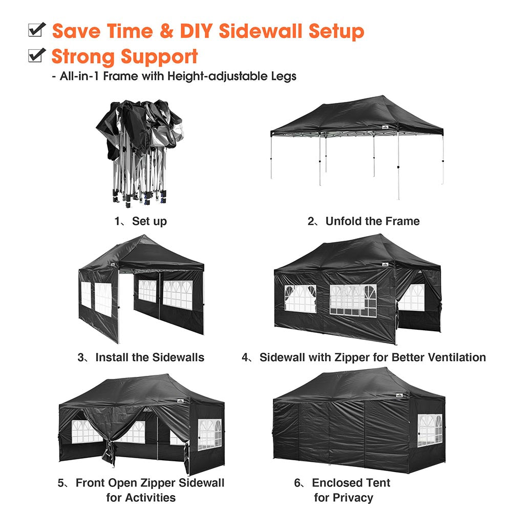 Yescom 10'x20' Waterproof Ez Pop Up Canopy Tent Shelter Image