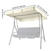 Yescom Patio Porch Replacement Swing Canopy 64"x47"