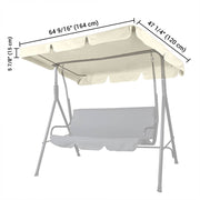 Yescom Patio Porch Replacement Swing Canopy 64"x47", Ivory Image