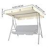 Yescom Patio Porch Replacement Swing Canopy 76"x44"