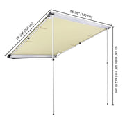 Yescom Car Awning 4' 7" x 6' 7" Vehicle Rooftop Side Tent Shade Image