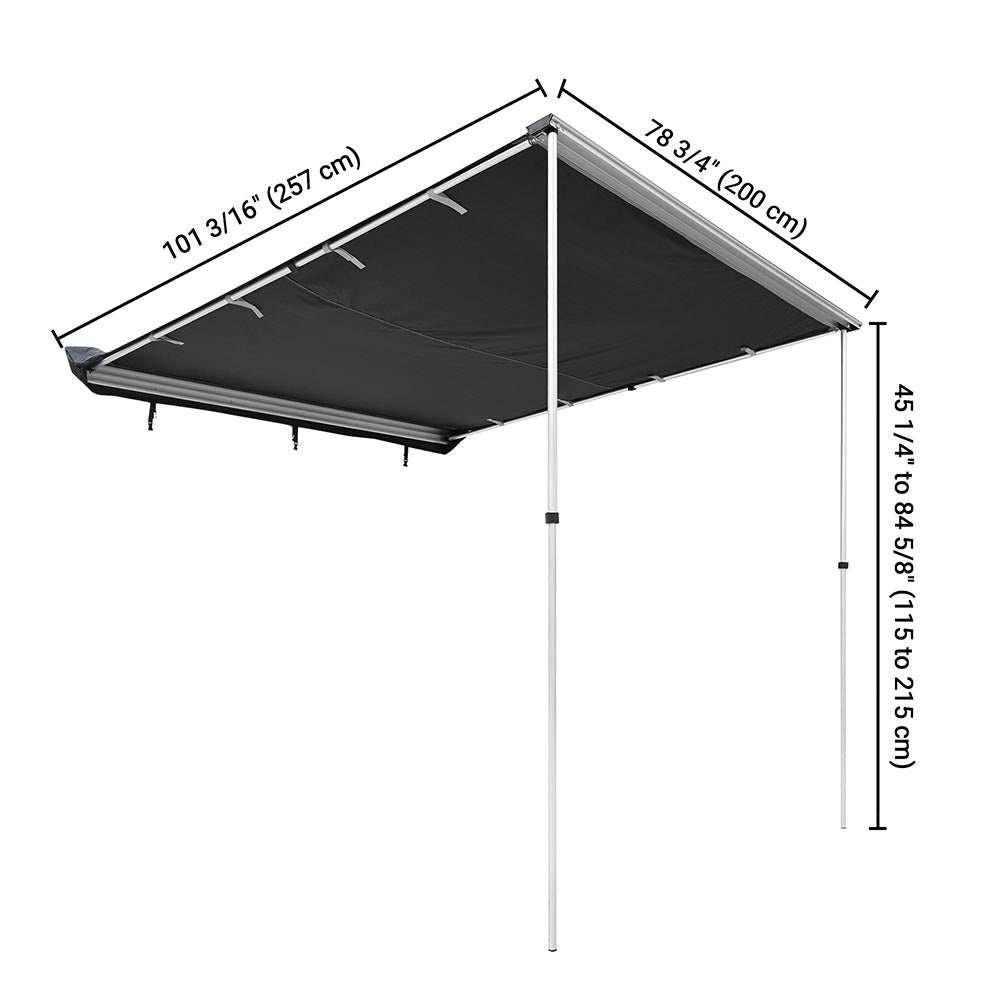 Yescom Awning 6' 7" x 8' 2" Vehicle Rooftop Side Tent Shade Image