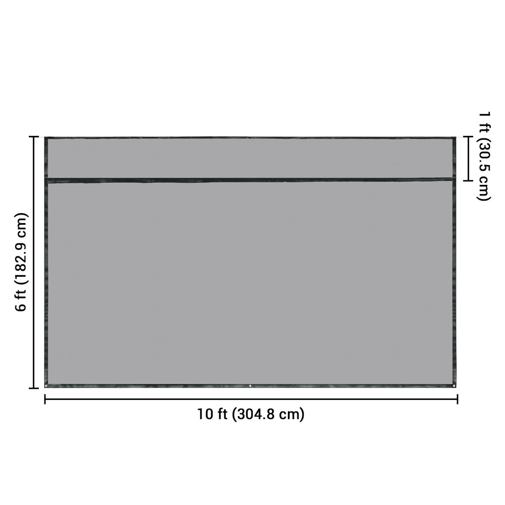 Yescom RV Awning Screen with Zipper 10'x6' Travel Trailer Sun Blocker Image