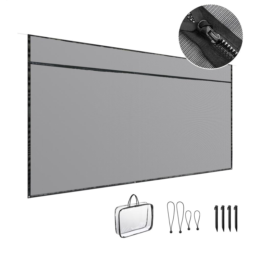 Yescom RV Awning Screen with Zipper 15'x6' Travel Trailer Sun Blocker Image