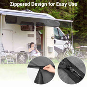 Yescom RV Awning Screen with Zipper 10'x8' Travel Trailer Sun Blocker Image