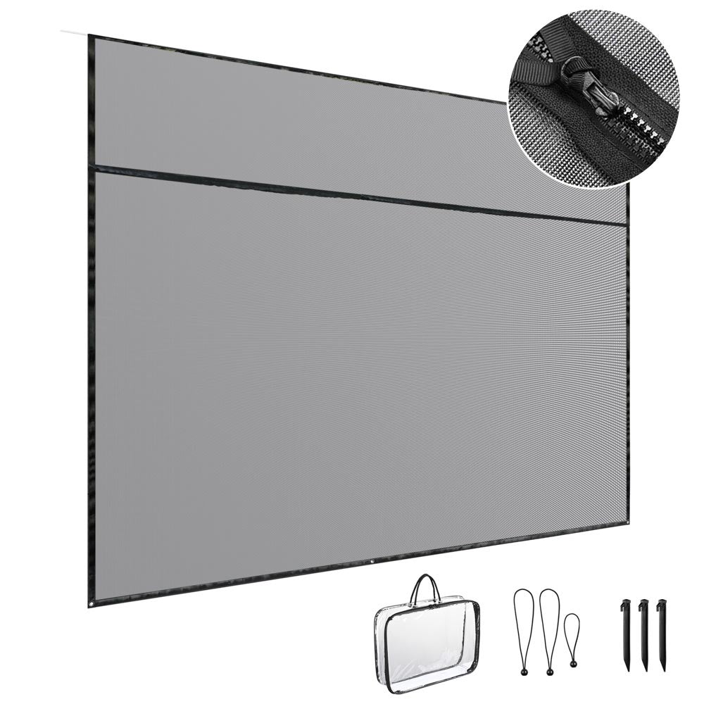 Yescom RV Awning Screen with Zipper 10'x8' Travel Trailer Sun Blocker Image