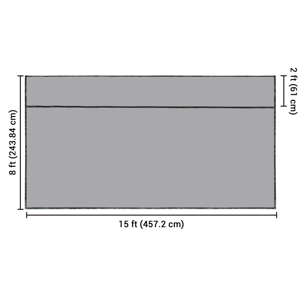 Yescom RV Awning Screen with Zipper 15'x8' Travel Trailer Sun Blocker Image