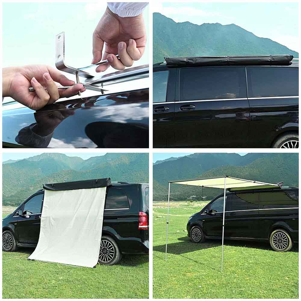 Yescom Awning with LED Light 6.6' x 4.6' Car Side Tailgate Awning Image