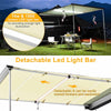 Yescom Awning with LED Light 6.6' x 4.6' Car Side Tailgate Awning