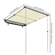 Yescom Awning with LED Light 6.6' x 4.6' Car Side Tailgate Awning Image