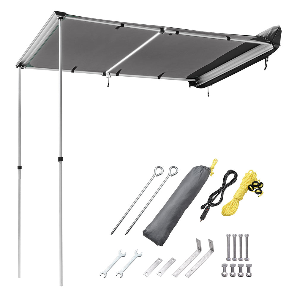 Yescom Awning with LED Light 6.6' x 4.6' Car Side Tailgate Awning, Gray Image