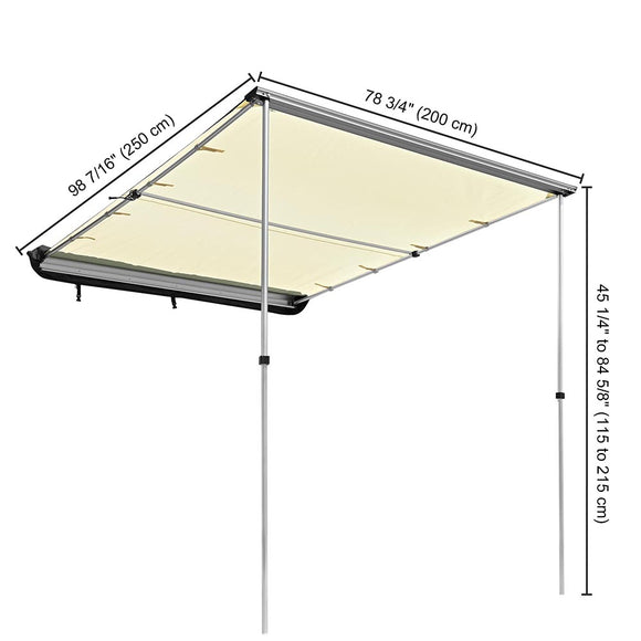 Yescom Awning with LED Light 8.2' x 6.6' Car Side Awning Image