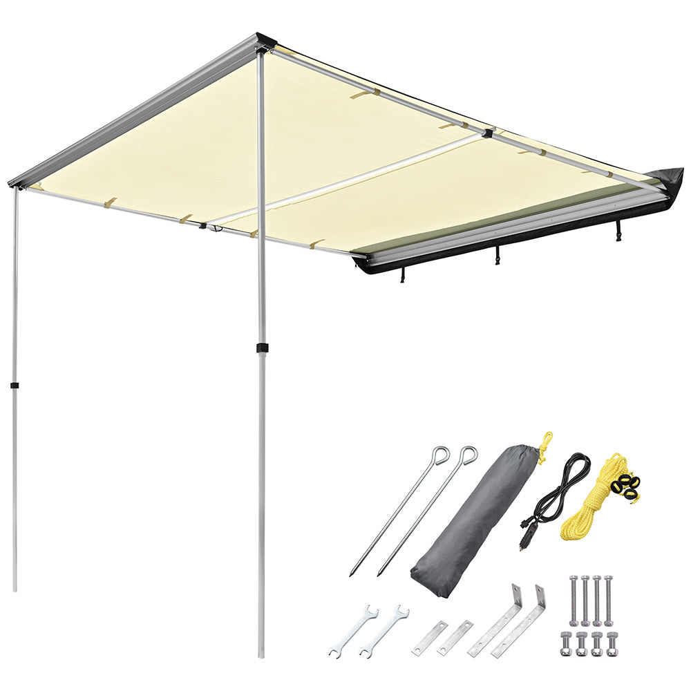 Yescom Awning with LED Light 8.2' x 7.6' Car Side Awning, Beige Image