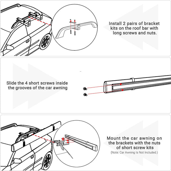 Yescom Awning Mounting Hardware L Brackets & Ground Stakes Image