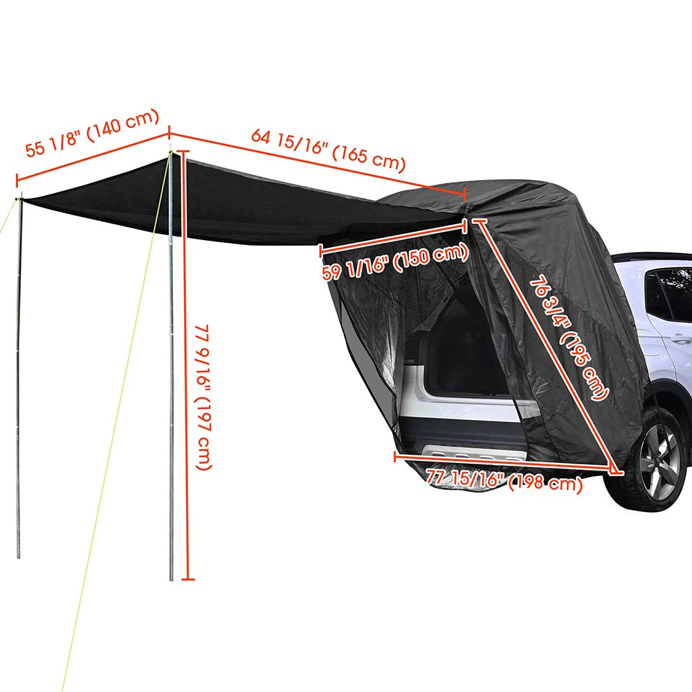 Yescom Car Tent with Awning Shade & Net for Van SUV Tailgate Image