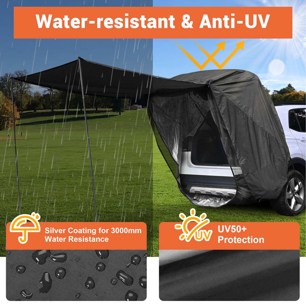 Yescom Car Tent with Awning Shade & Net for Van SUV Tailgate Image