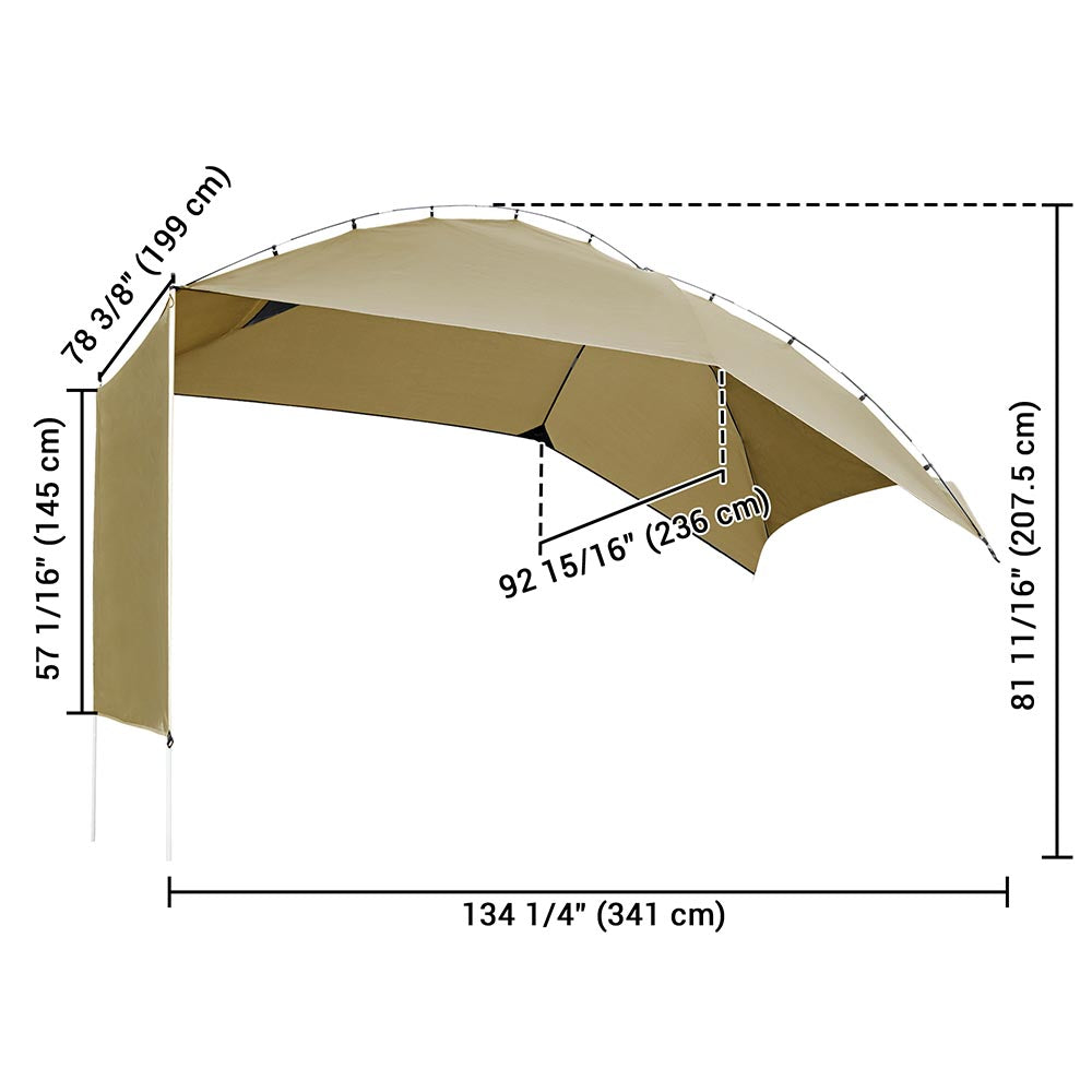 Yescom Car Awning Sun Shelter with Side for SUV Camper Trailer Beach Image