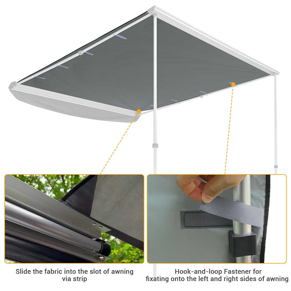 Yescom 6.5'x7.7' Vehicle Awning Canopy Replacement for Van Car SUV Image