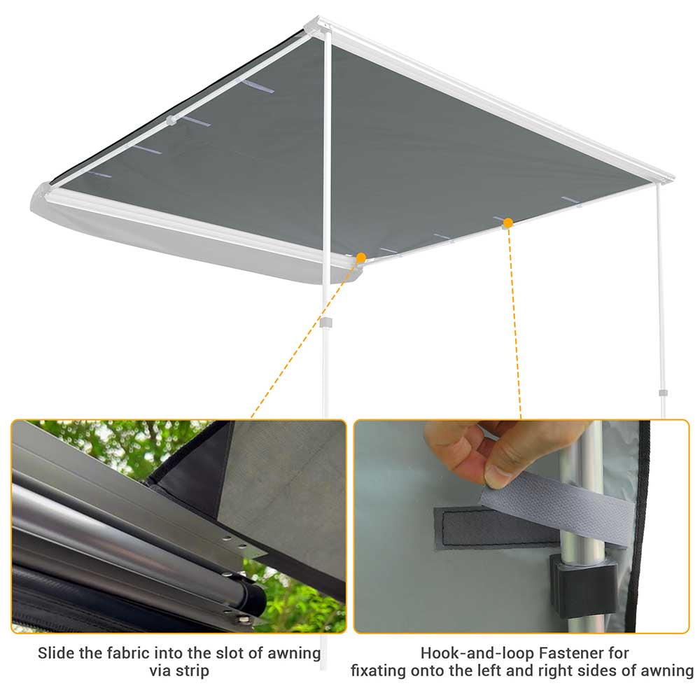 Yescom 7.5'x7.7' Vehicle Awning Canopy Replacement for Van Car SUV Image