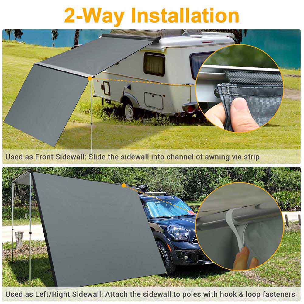 Yescom 6.4'x6.7' Waterproof Car Awning Extension Side Wall Image