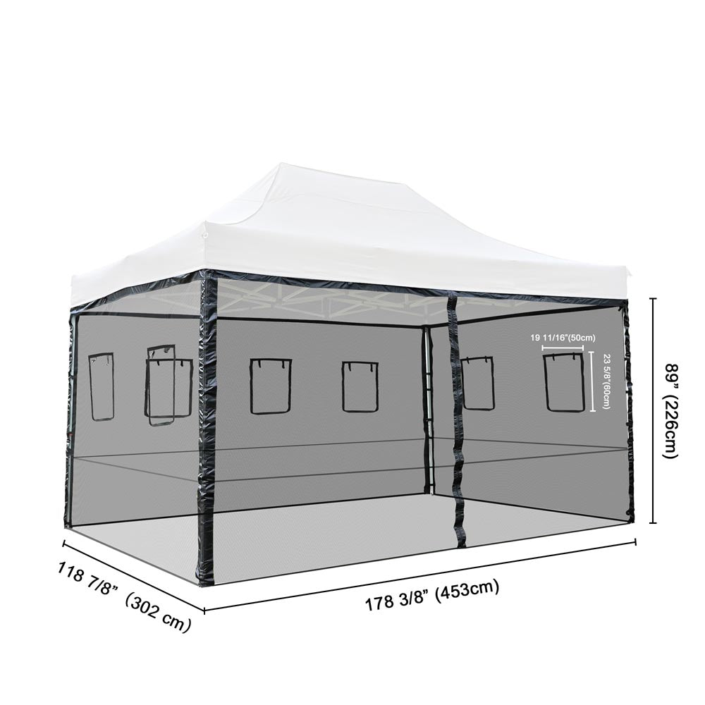 Yescom 10x15 Pop Up Canopy Netting Mesh Sidewalls Image