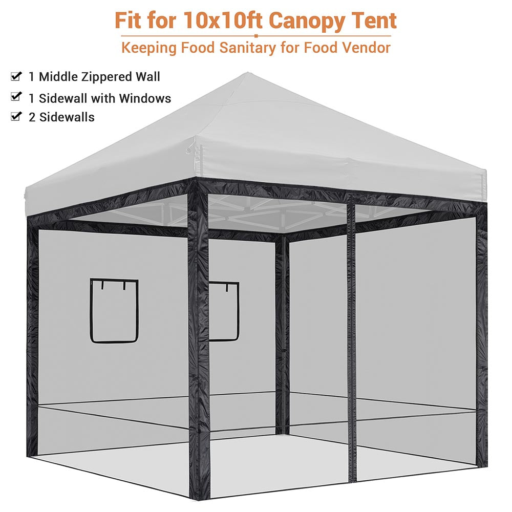 Yescom 10x10 Pop Up Canopy Netting Mesh Sidewalls Image