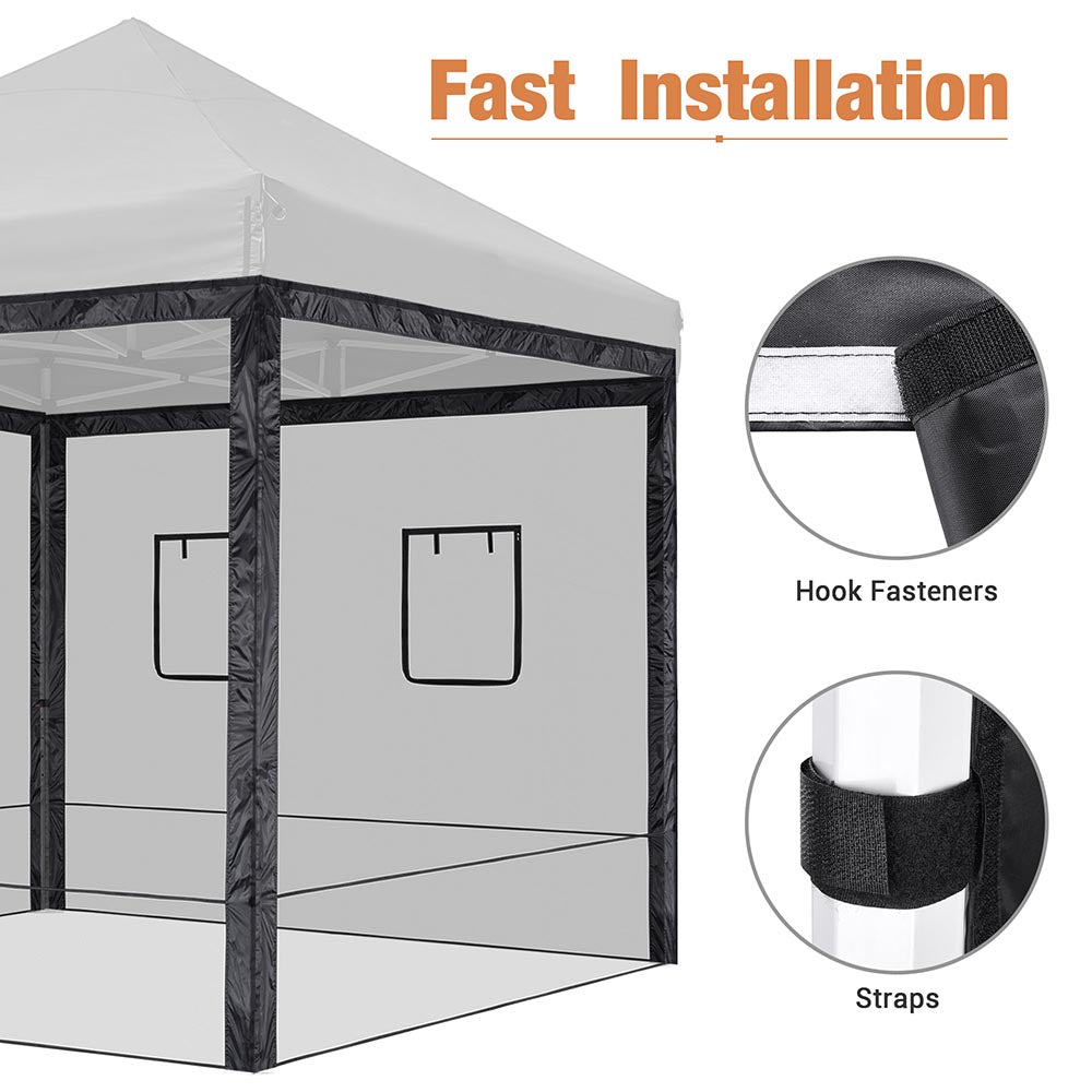 Yescom 10x10 Pop Up Canopy Netting Mesh Sidewalls Image