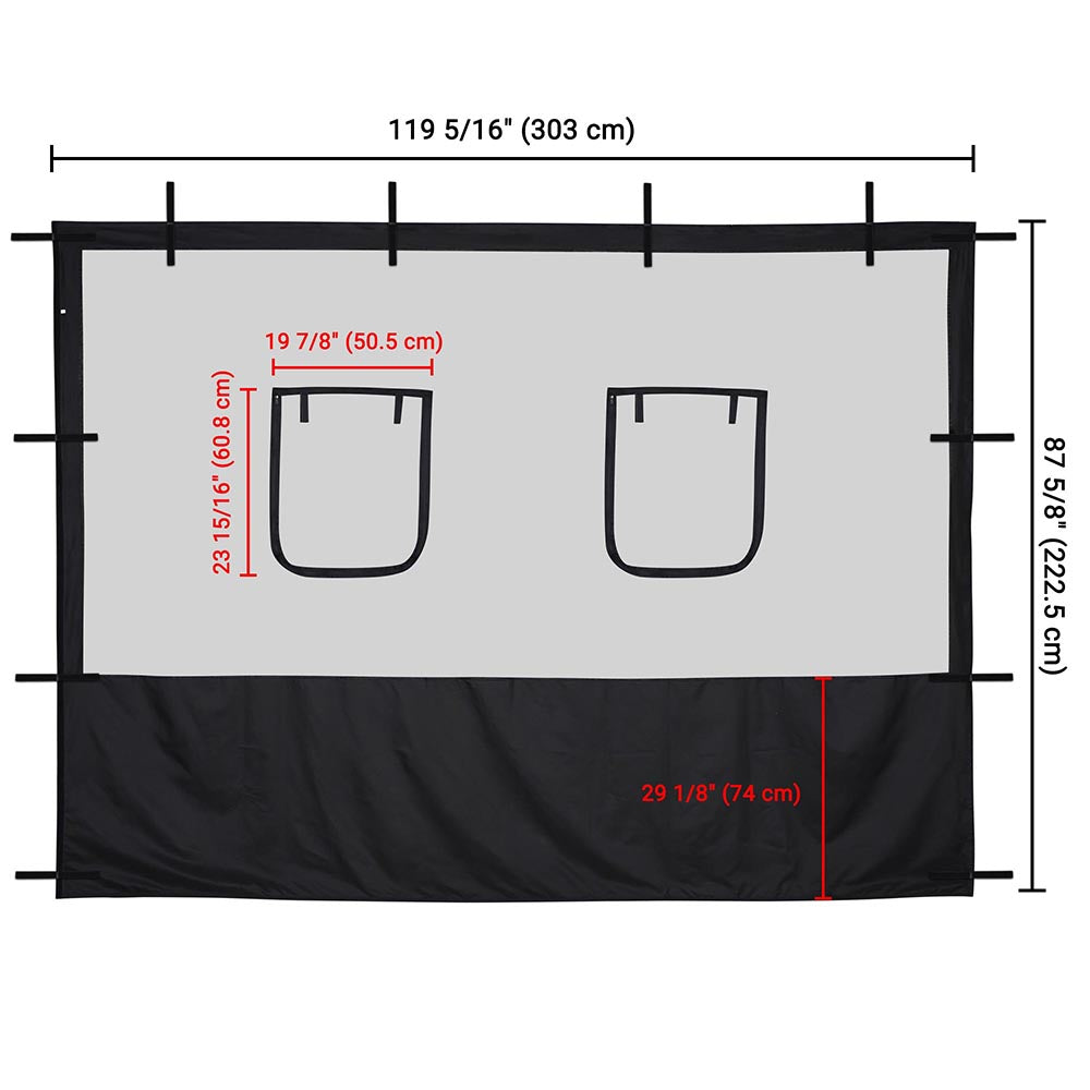 Yescom 10x10 Pop Up Canopy Netting Mesh Sidewalls Side Panel Image